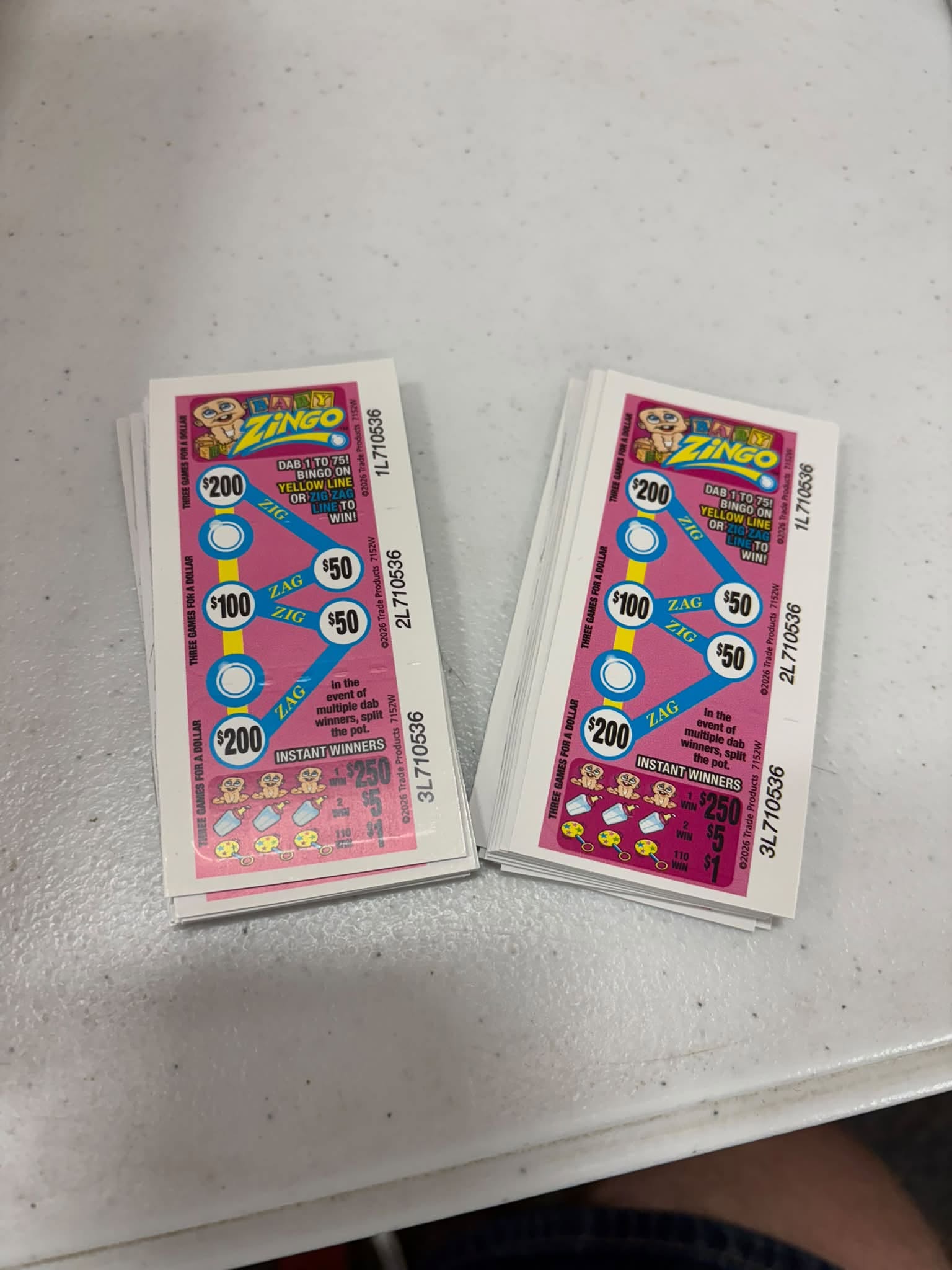 Baby Zingo Pulltabs