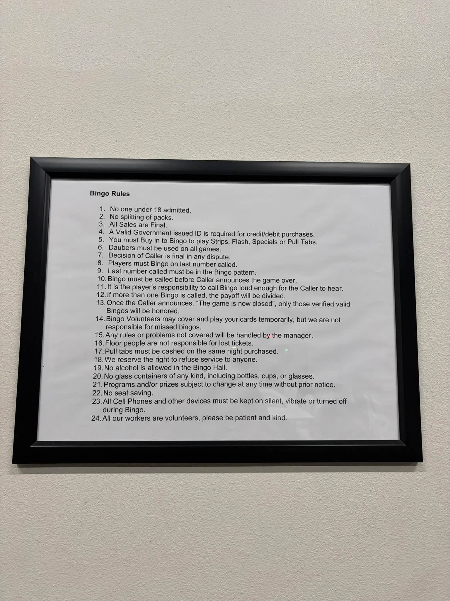 Bingo Rules Document